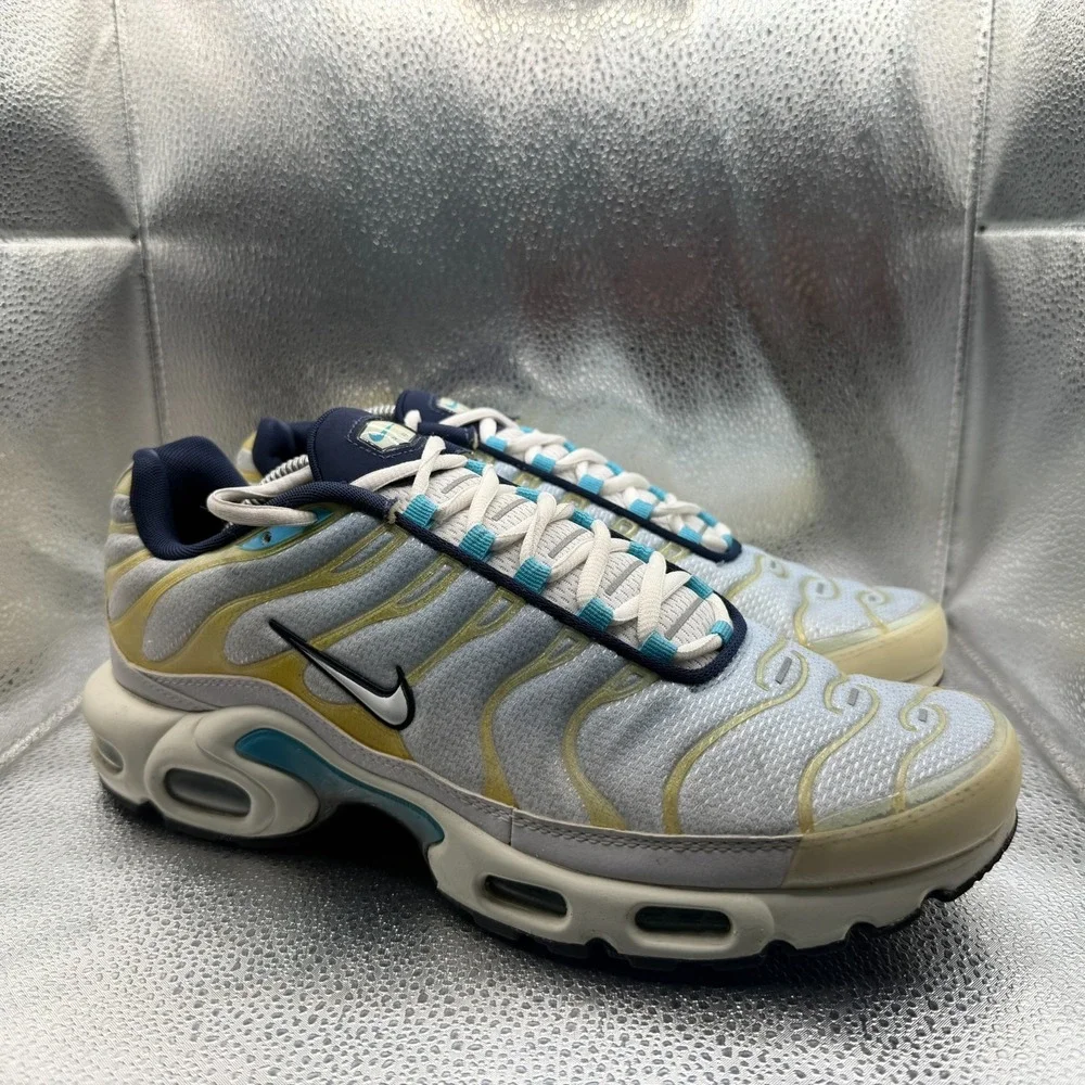 Size 11 Nike Air Max Plus Psychic Blue White Mens Athletic Sneakers CZ1651-400
